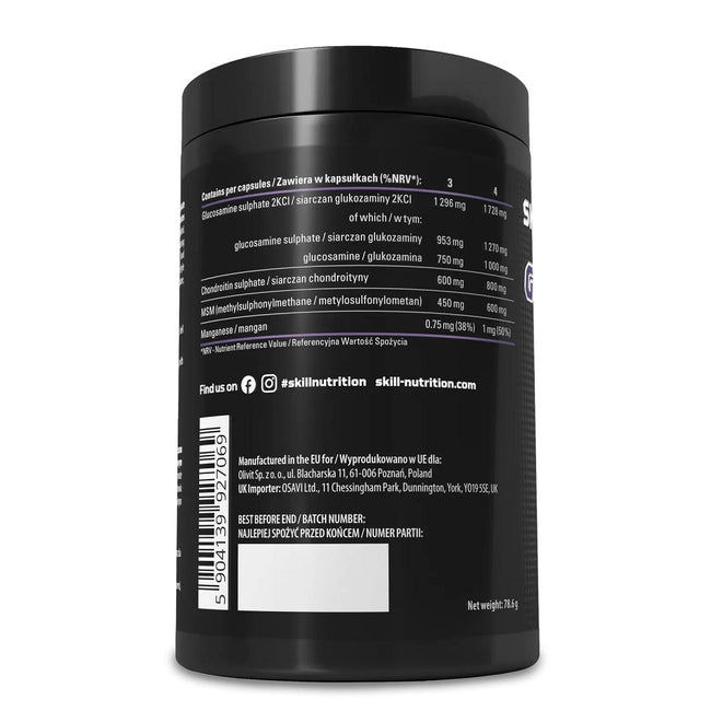 Skill Nutrition Glukozamina Chondroityna MSM suplement diety 90 kapsułek