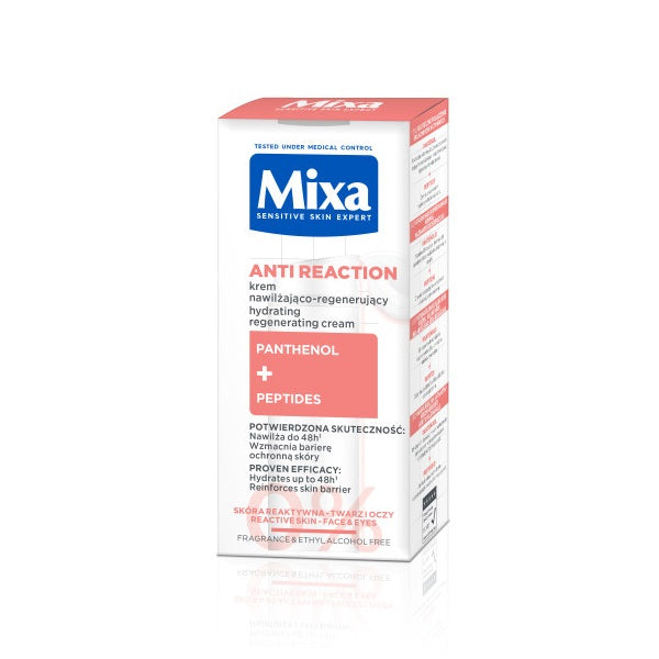 MIXA Anti Reaction nawilżająco-regenerujący krem przeciw zaczerwienieniom dla skóry reaktywnej 50ml
