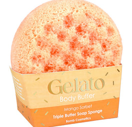 Bomb Cosmetics Gelato Body Buffer gąbka do mycia ciała Mango Sorbet 200g