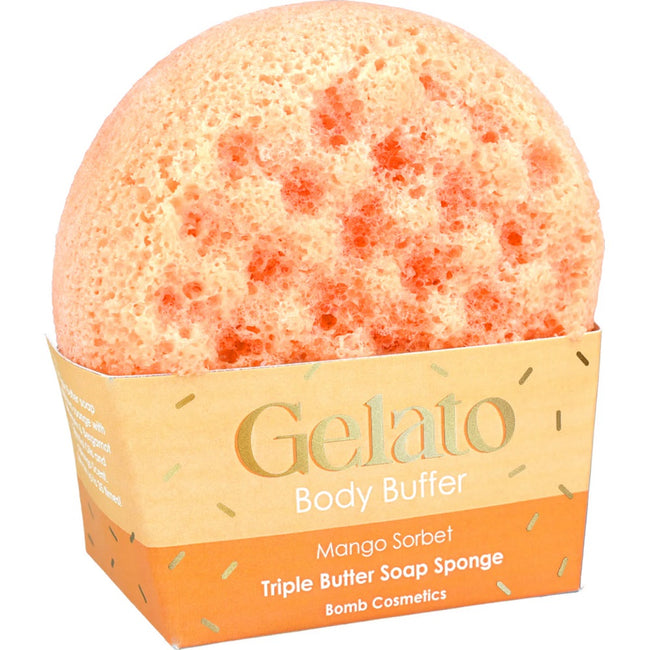 Bomb Cosmetics Gelato Body Buffer gąbka do mycia ciała Mango Sorbet 200g