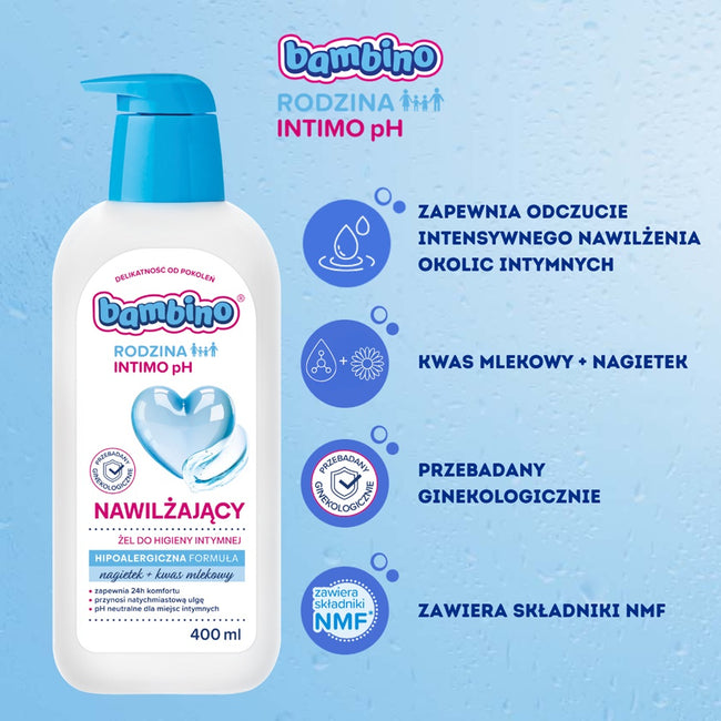 Bambino Rodzina Intimo pH nawilżający żel do higieny intymnej 400ml
