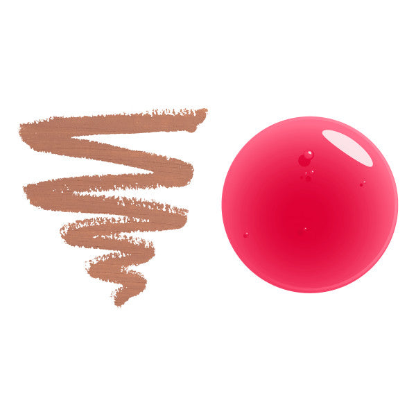 NYX Professional MakeUp Duo Kit zestaw Slim Lip Pencil kredka do ust Natural 1.04g + Fat Oil Lip Drip olejek do ust Newsfeed 4.8ml