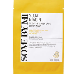 Some By Mi Yuja Niacin Blemish Care Serum Mask rozjaśniająca maska-serum w płachcie 25g