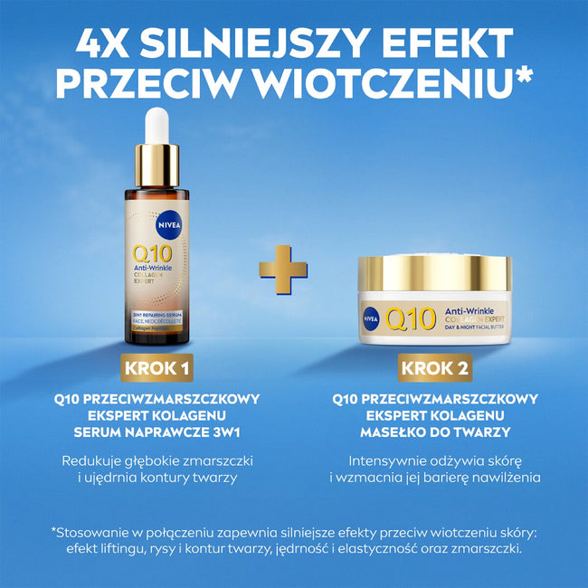 Nivea Q10 Przeciwzmarszczkowy Ekspert Kolagenu masełko do twarzy na dzień i noc 50ml
