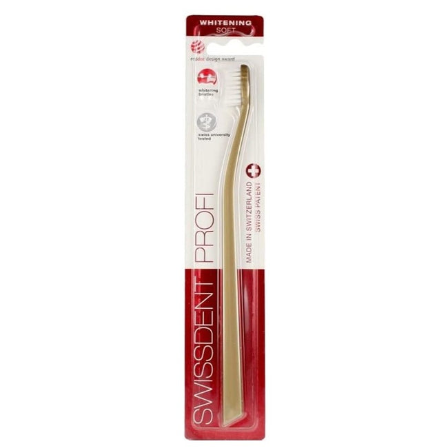 Swissdent Profi Whitening Soft szczoteczka do zębów Złota 1szt
