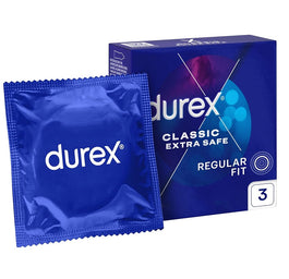 Durex Classic Extra Safe prezerwatywy wzmocnione dla ekstra bezpieczeństwa 3szt