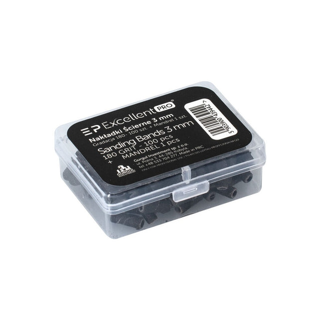 Excellent PRO Sanding Bands jednorazowe opaski ścierne o gradacji 180 z nośnikiem o średnicy 3mm 100szt