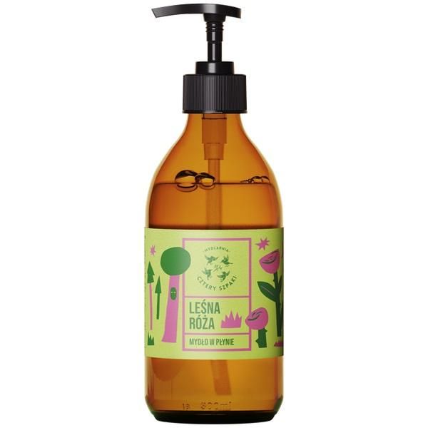 Mydlarnia Cztery Szpaki Naturalne mydło w płynie Leśna Róża 300ml