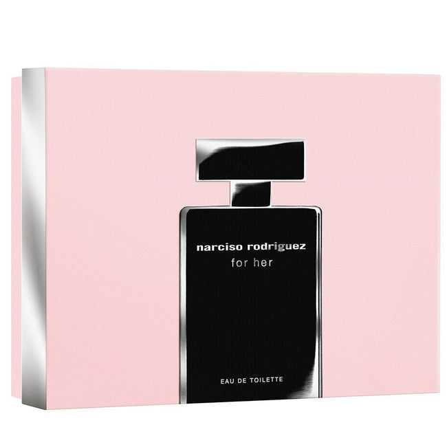 Narciso Rodriguez For Her zestaw woda toaletowa spray 100ml + balsam do ciała 50ml + woda toaletowa spray 10ml