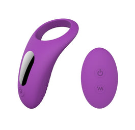 S-HANDE Himan-RTC pierścień wibracyjny zdalnie sterowany z 9 trybami wibracji Purple