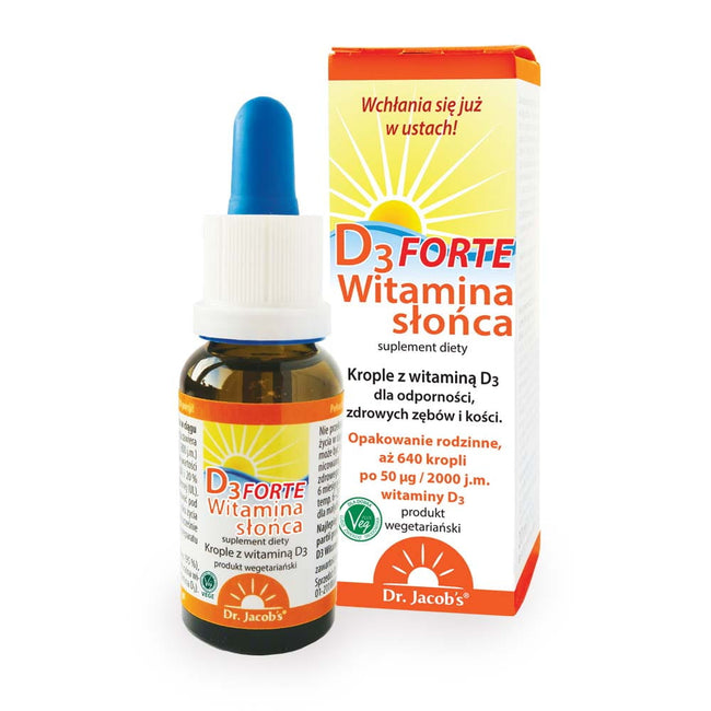 Dr Jacobs Witamina słońca D3 Forte suplement diety w kroplach 20ml