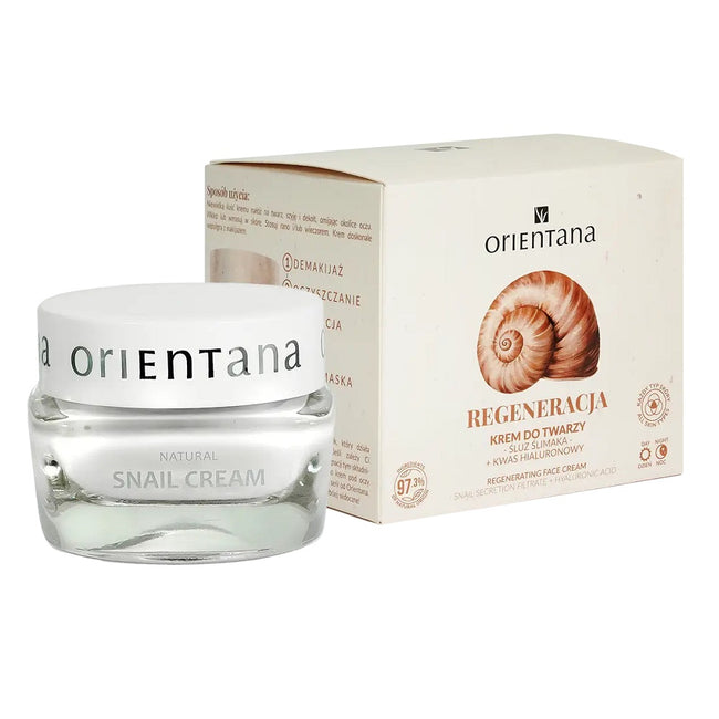 ORIENTANA Regeneracja krem do twarzy Śluz Ślimaka i Kwas Hialuronowy 50ml