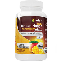 WISH Pharmaceutical African Mango Premium Plus Forte 20:1 12000 suplement diety 60 tabletek