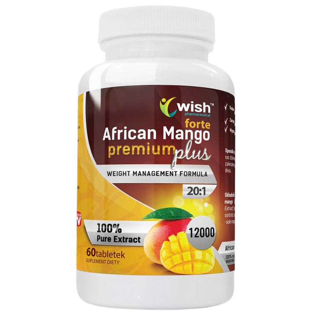 WISH Pharmaceutical African Mango Premium Plus Forte 20:1 12000 suplement diety 60 tabletek