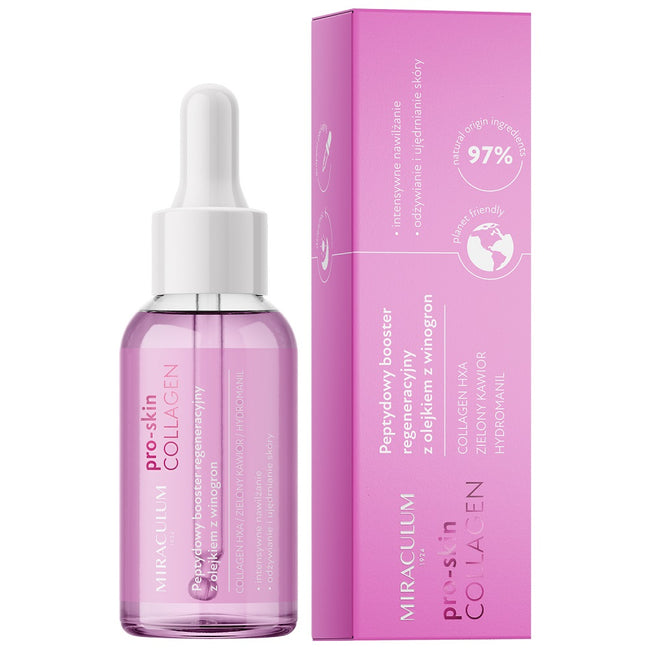 Miraculum Pro-Skin Collagen peptydowy booster regeneracyjny z olejkiem z winogron 30ml