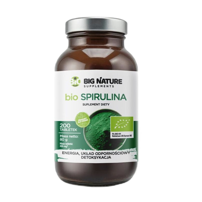 Big Nature Bio Spirulina suplement diety 200 tabletek