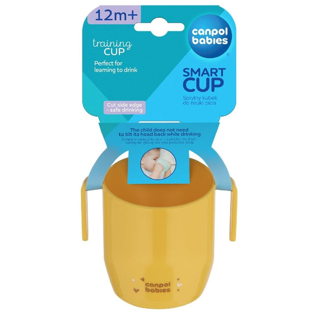 Canpol Babies Sprytny otwarty kubek dla dzieci do nauki picia Żółty