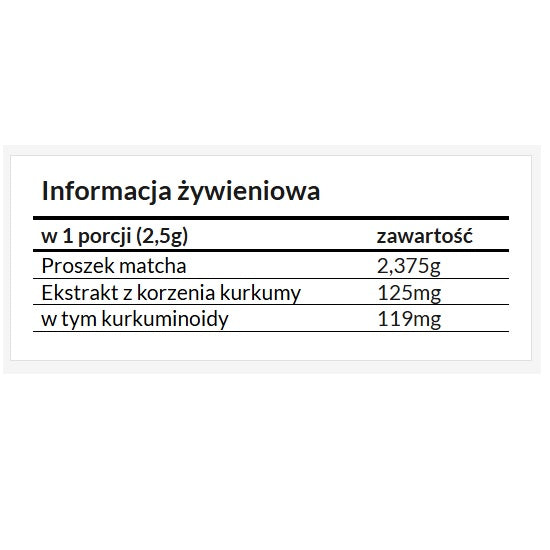 Yellow Stork Matcha+ Curcumin zielona herbata 50g
