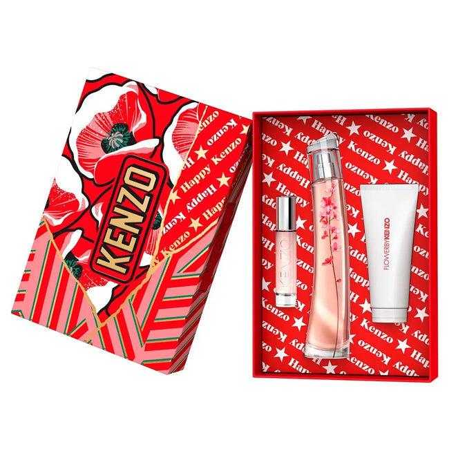 Kenzo Flower Ikebana by Kenzo zestaw woda perfumowana spray 75ml + balsam do ciała 75ml + woda perfumowana spray 10ml