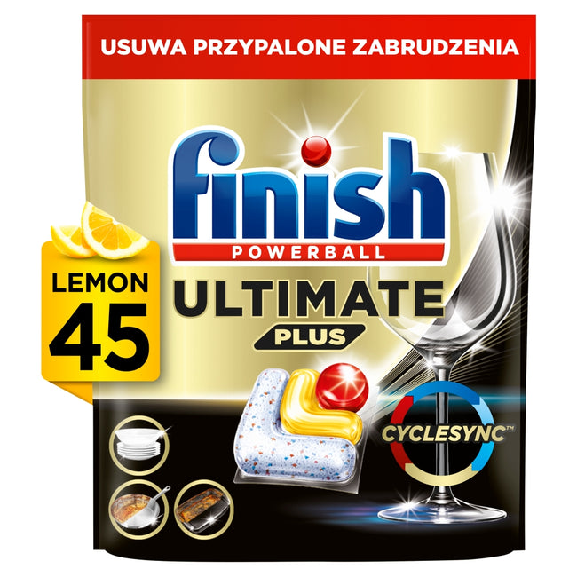 Finish Ultimate Plus Lemon kapsułki do mycia naczyń w zmywarce 45szt