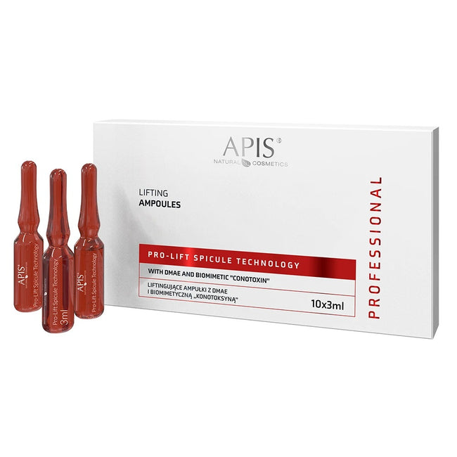 APIS Pro-Lift Spicule Technology liftingujące ampułki z DMAE i biomimetyczną konotoksyną 10×3ml