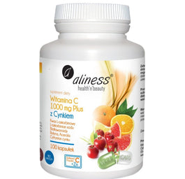 Aliness Witamina C 1000mg z Cynkiem Plus suplement diety 100 kapsułek