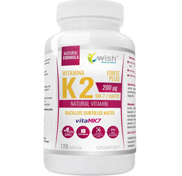 WISH Pharmaceutical Witamina K2 Forte Plus 200µg suplement diety 120 kapsułek