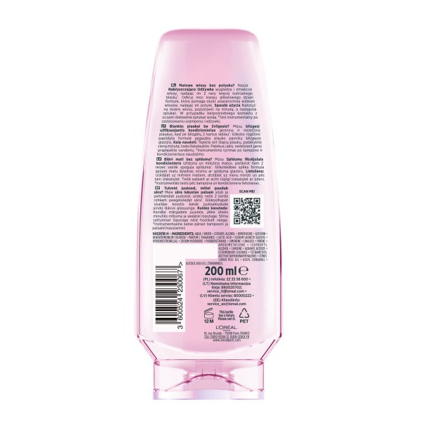 L'Oreal Paris Elseve Glycolic Gloss odżywka nabłyszczająca do włosów matowych 200ml