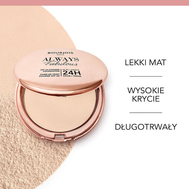 Bourjois Always Fabulous matujący puder w kompakcie z filtrem SPF