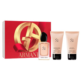 Giorgio Armani Si zestaw woda perfumowana spray 50ml + balsam do ciała 50ml + żel pod prysznic 50ml