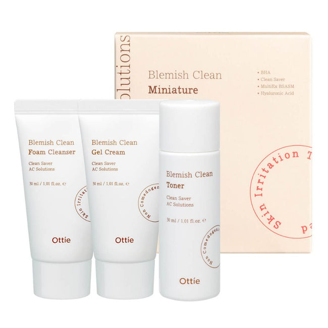 Ottie Blemish Clean zestaw do pielęgnacji cery trądzikowej 3x30ml
