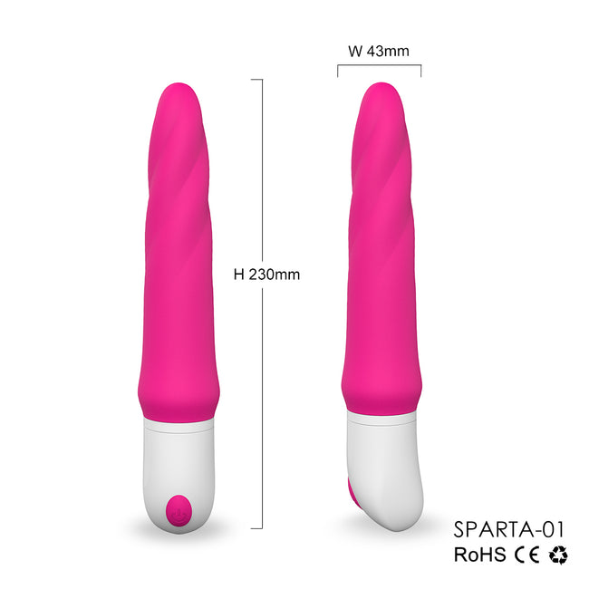 S-HANDE Sparta I wibrator z 9 trybami wibracji Red Rose