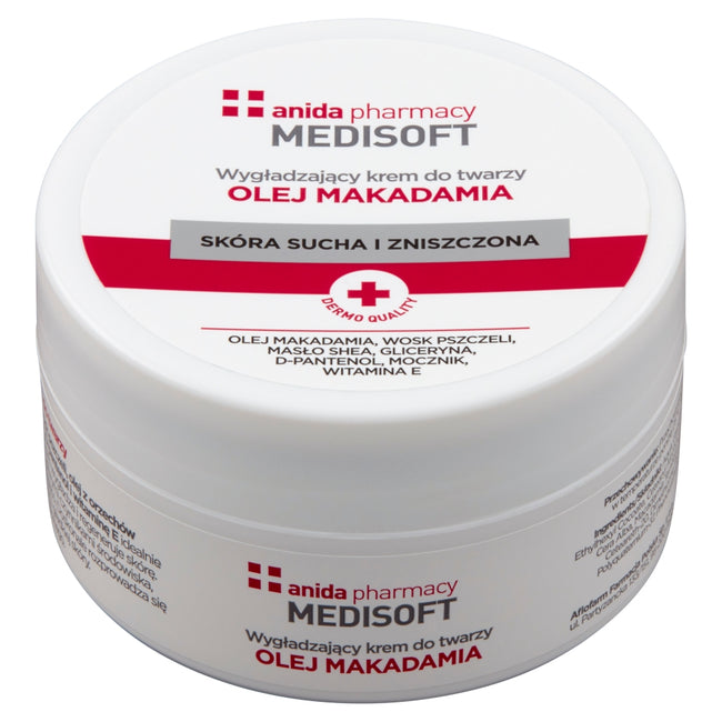 Anida Medisoft wygładzający krem do twarzy olej makadamia 100ml