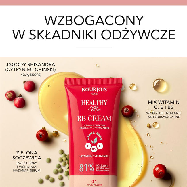 Bourjois Healthy Mix kryjący krem BB z kompleksem witamin