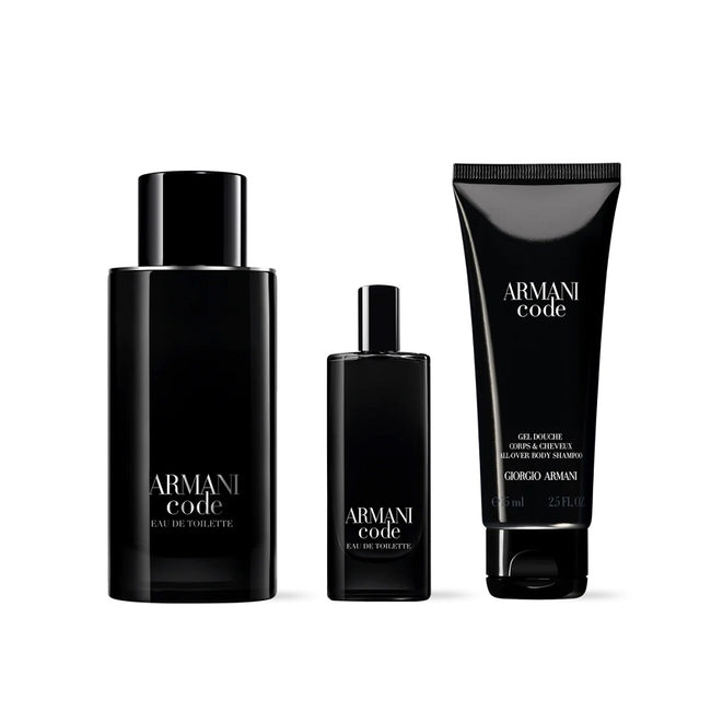 Giorgio Armani Armani Code Pour Homme zestaw woda toaletowa spray 125ml + żel pod prysznic 75ml + woda toaletowa spray 15ml