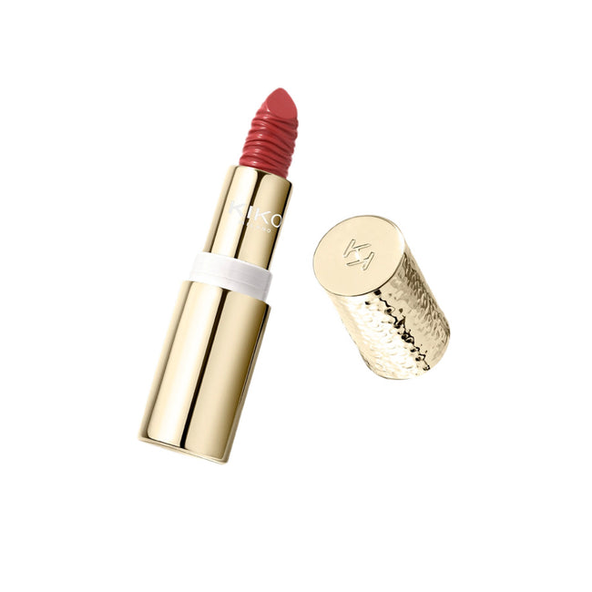 KIKO Milano Gold Reflections Gleam & Care Lipstick SPF30 kremowa odżywcza pomadka do ust