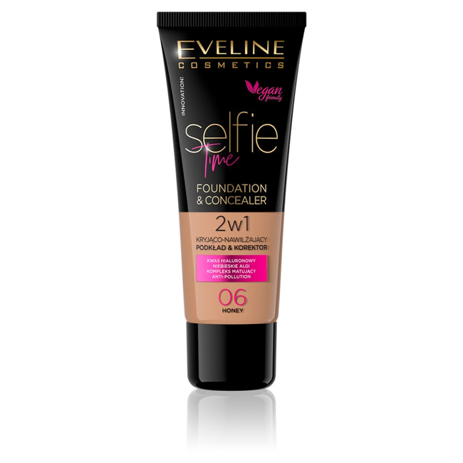 Eveline Cosmetics Selfie Time Foundation & Concealer kryjąco-nawilżający pokład i korektor