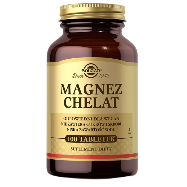 Solgar Magnez Chelat suplement diety 100 tabletek