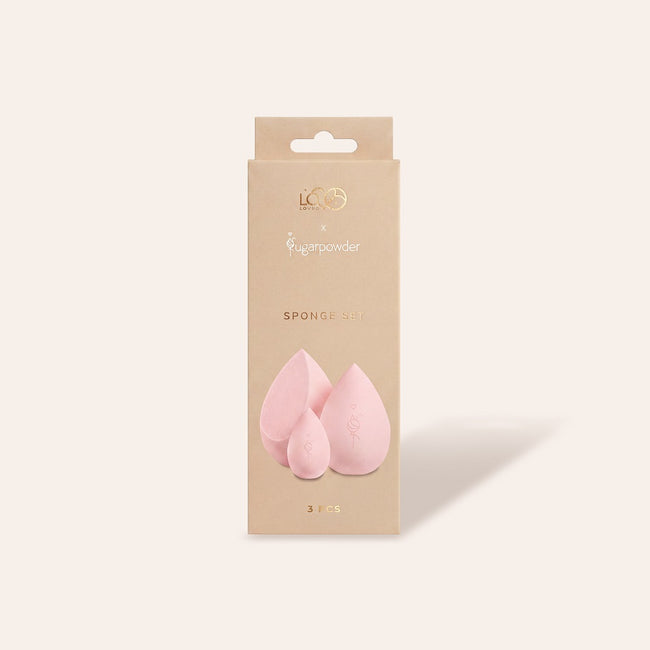 LOVRO Lovro x SugarPowder Sponge Set zestaw 3 gąbeczek do makijażu