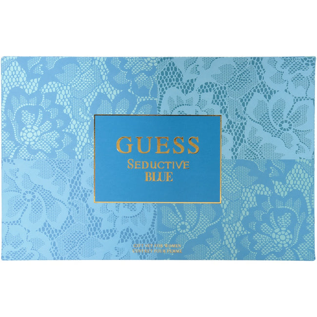 Guess Seductive Blue zestaw woda toaletowa spray 75ml + woda toaletowa spray 15ml + balsam do ciała 100ml + kosmetyczka