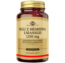 Solgar Olej z siemienia lnianego 1250mg suplement diety 90 kapsułek
