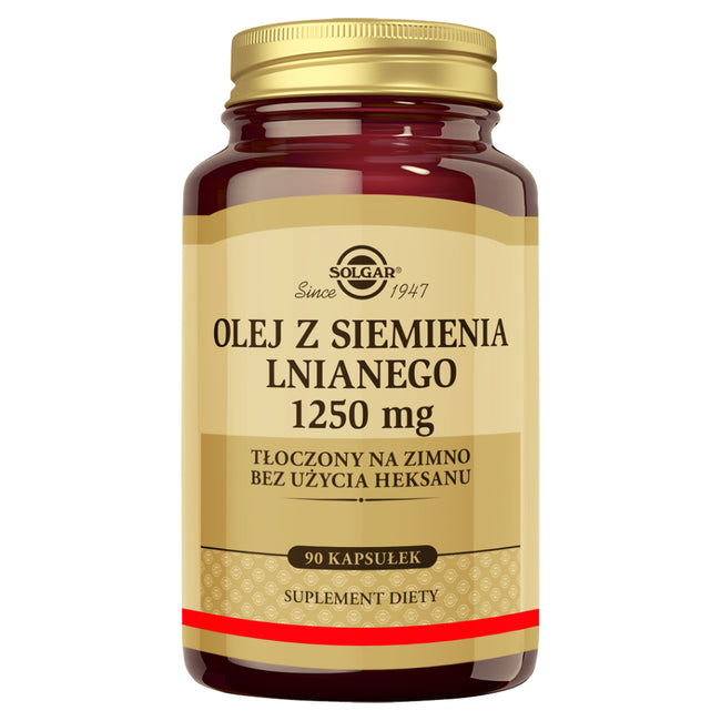 Solgar Olej z siemienia lnianego 1250mg suplement diety 90 kapsułek