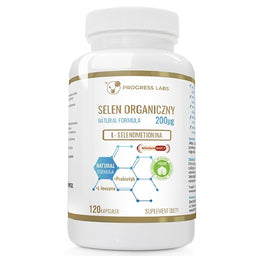 Progress Labs Selen organiczny 200mcg suplement diety 120 kapsułek