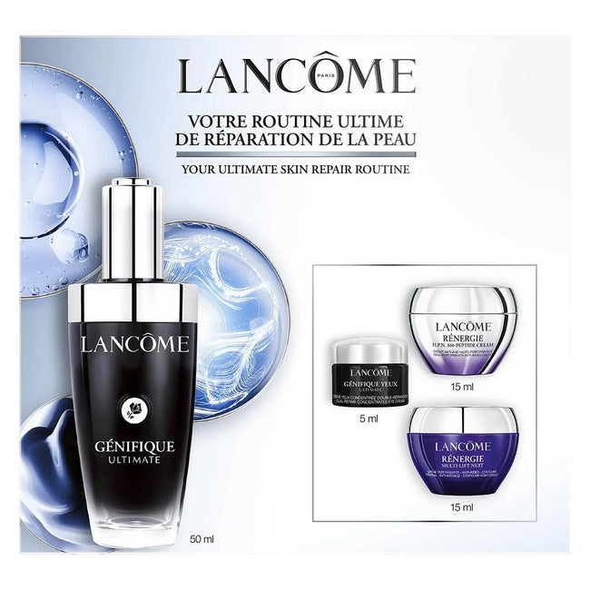 Lancome Genifique Day-Night Routine zestaw serum do twarzy 50ml + krem pod oczy 5ml + krem na dzień 15ml + krem na noc 15ml