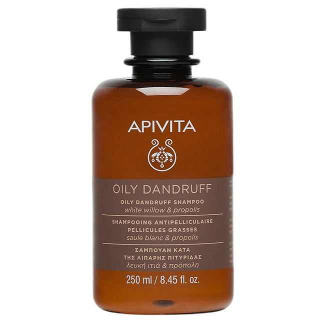 Apivita Oily Dandruff Shampoo szampon przeciwłupieżowy do skóry przetłuszczającej się z białą wierzbą i propolisem 250ml
