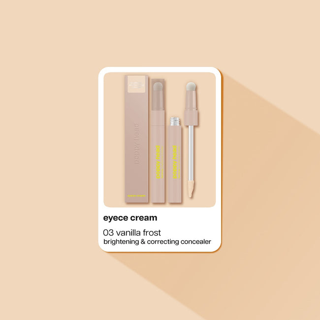 Poppy Head Eyece Cream rozświetlająco-korygujący korektor pod oczy