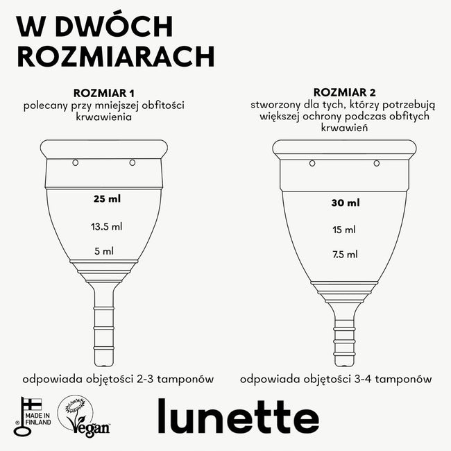 Lunette Period Cup kubeczek menstruacyjny Pomarańczowy rozmiar 1