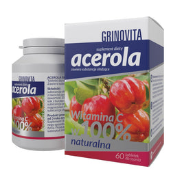 Grinovita Acerola suplement diety 60 tabletek do ssania