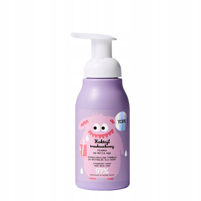 Yope Pianka do mycia rąk dla dzieci Koktajl Truskawkowy 300ml