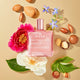 Nuxe Ready Go Glow zestaw suchy olejek regenerujący 10ml + nawilżające serum powiększające usta 8ml + gumka do włosów